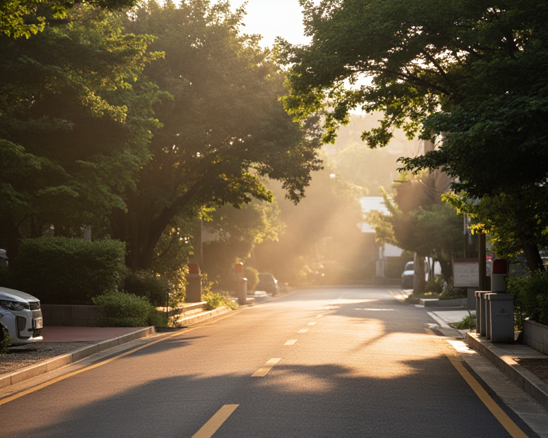 A peaceful morning scene symbolizing a new beginning