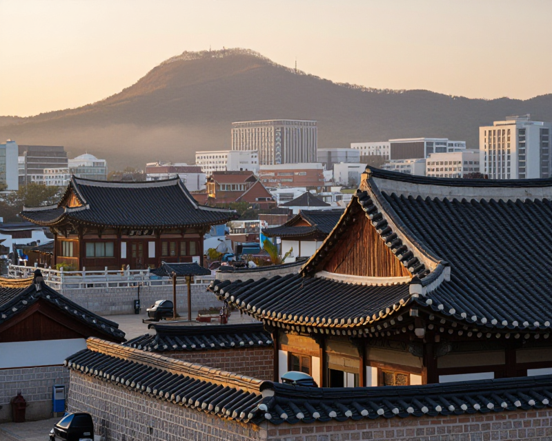 Reflective Seoul Dawn
